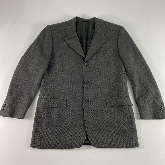 Canali Proposta Sport Coat Blazer Mens 42R Gray Blue Pure Wool Jacket Made Italy